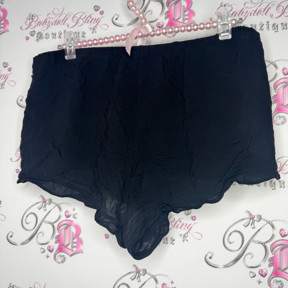 Victoria secret shorts swim loose flowy tassle Black coverup swim Shorts - Picture 4 of 7